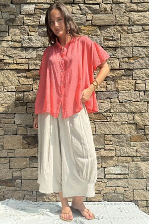 Asher Cap Sleeve Blouse Watermelon